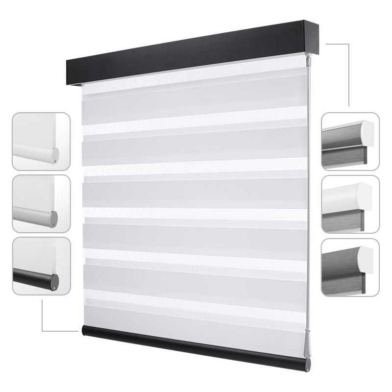 Zebra shade mechanism and hardware details